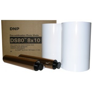 8x10 Media Print Kit for DNP DS80 Printers, DNP Paper & Ink Ribbon 8x10 x130 x 2 sets (260 prints) [DS80 8X10] 