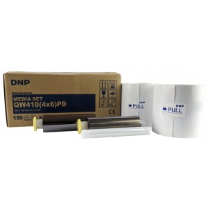 DNP Paper & Ink Ribbon 4x6 x150 2 sets (300 Prints), 4x6 Media Print Kit for DNP QW410  Printers    [QW4104x6] 