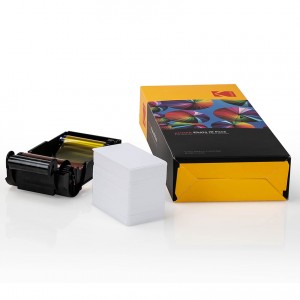KODAK ID Printer Color Ribbon Easy-Load Replacement Kit, includes with 1ea Color Ribbon and 100 Cards