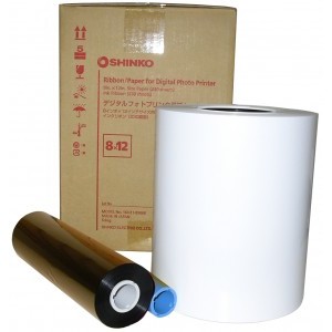 8x12 / 8x10 Media Print Kit for 1245 Printers, Shinko / Sinfonia Paper & Ink Ribbon 8x12  x230 **12" **