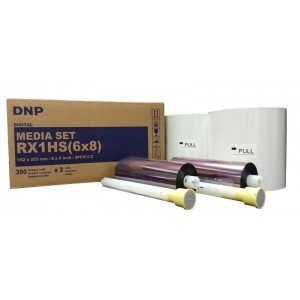 6x8 Media Print Kit for DNP RX1 & RX1HS  Printers, DNP Paper & Ink Ribbon  6x8 x350 x 2 sets (700 prints) [6x8 RX1HS] 