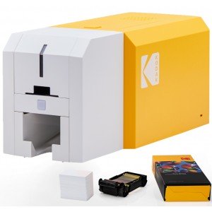 KODAK ID200S Photo ID Card Printer, Easy to Use, Convenient Design, Single Sided Color Printing, 300x1200dpi Edge-to-Edge Printing, Automatic Card Feeder